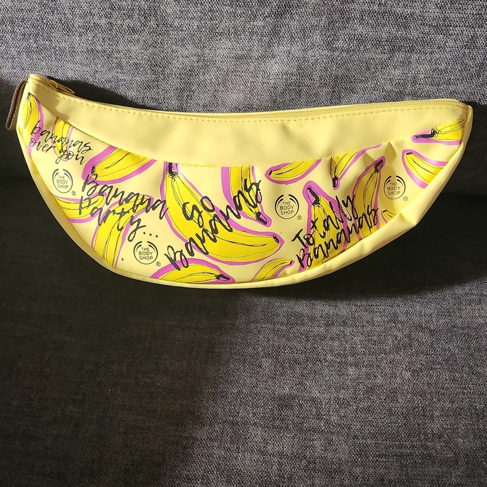 The Body Shop Banana Makeup Bag - Yellow and Purple